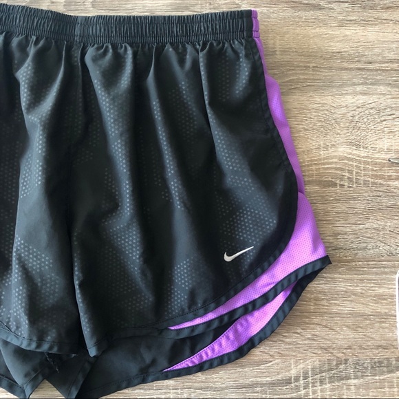 black and purple nike shorts
